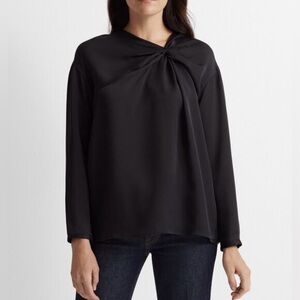 Club Monaco Twist Front Chemise Blouse | Black | Small | NWT